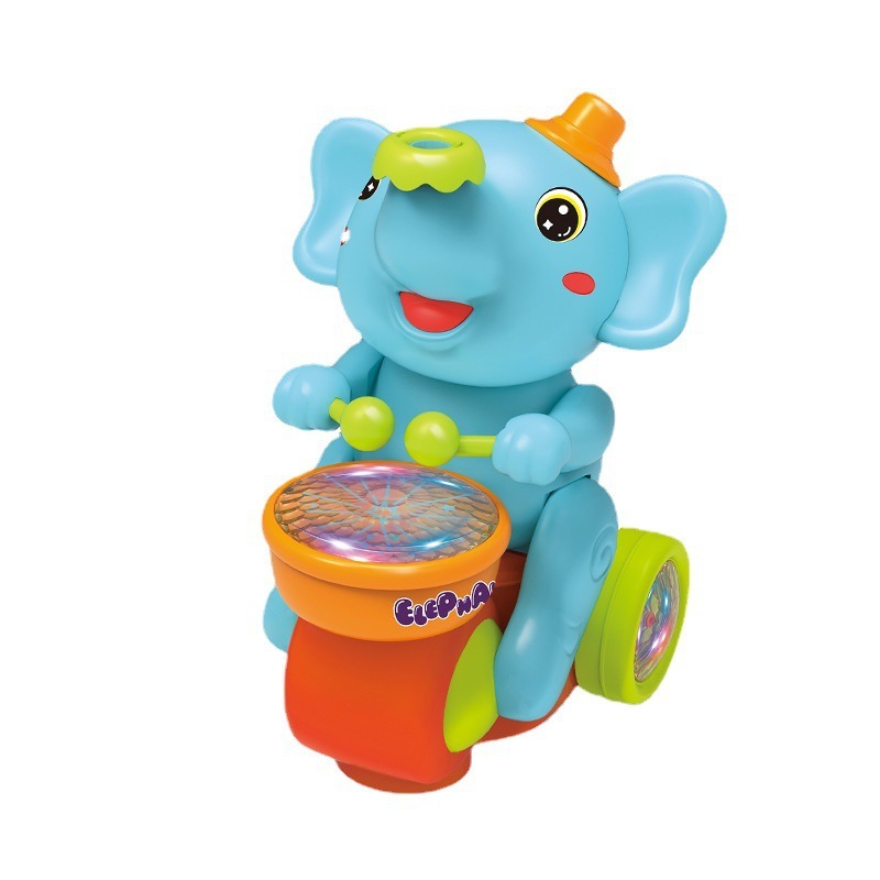 Cute Elephant Cool Music Light Electric Children's Toy Car - Image 3