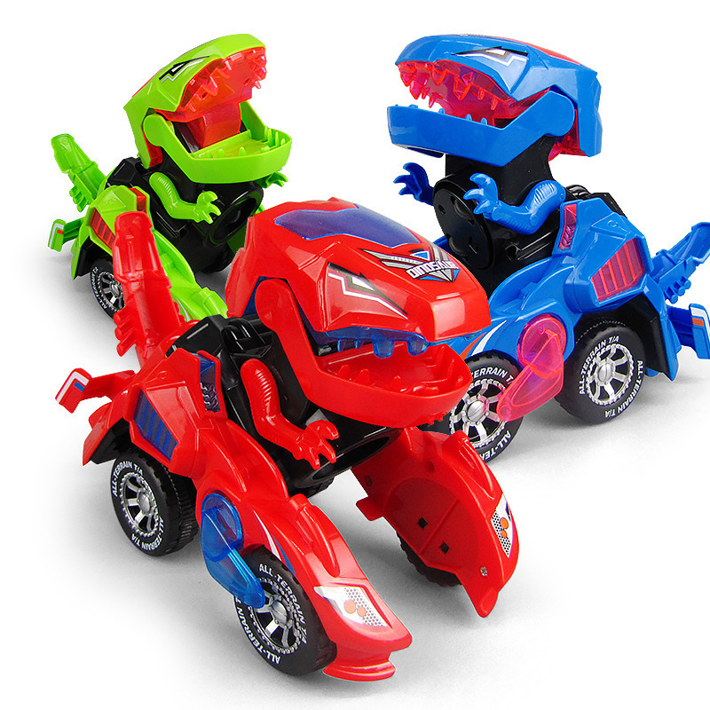 Hot Toys Deformation Dinosaur Toys Children's Light Music Electric Universal Toy Car - Image 2