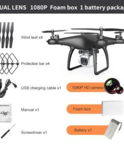 Alternative view of Cross-Border Drone Remote Control Aircraft HD 4k Dual Lens Camera Long Endurance Helicopter Model Fixed Altitude Aircraft