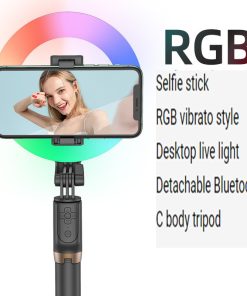 Xyxd Mobiele Telefoon Live-uitzending Vullen Licht Neon Kleurrijke Veelkleurige Verlichting Selfie Stok Vibrato Bluetooth Camera Desktop