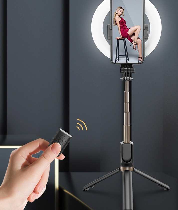 Xyxd Mobiele Telefoon Live-uitzending Vullen Licht Neon Kleurrijke Veelkleurige Verlichting Selfie Stok Vibrato Bluetooth Camera Desktop - Image 4
