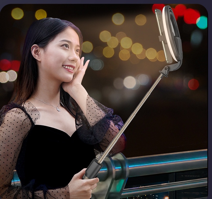 Xyxd Mobiele Telefoon Live-uitzending Vullen Licht Neon Kleurrijke Veelkleurige Verlichting Selfie Stok Vibrato Bluetooth Camera Desktop - Image 5