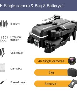 Alternative view of MiniFolding Drone HD 4k Aerial Photography Fixed Height Dual Camera Quadcopter Cross-Border Remote Control Aircraft