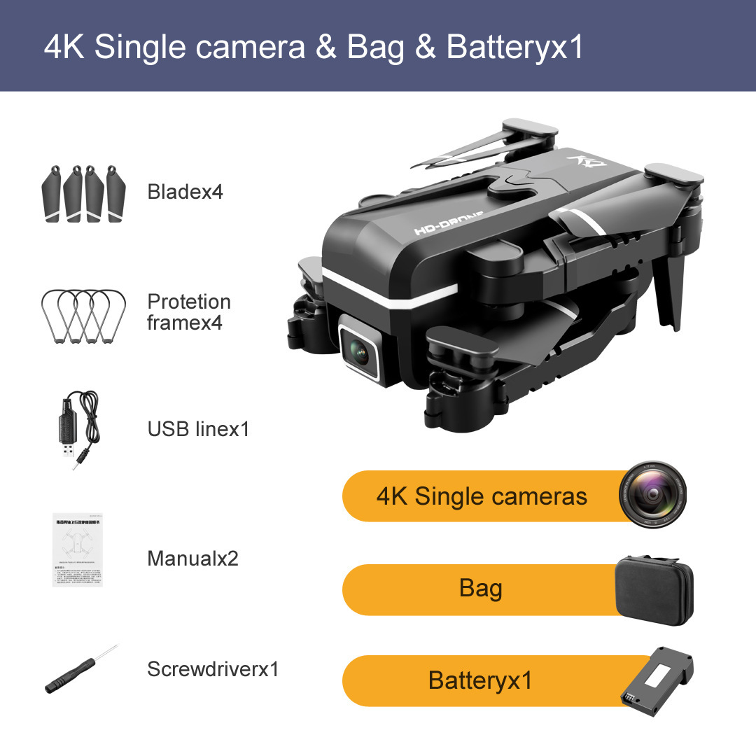 MiniFolding Drone HD 4k Aerial Photography Fixed Height Dual Camera Quadcopter Cross-Border Remote Control Aircraft - Image 2