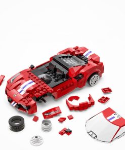 Alternative view of Blue Phantom App Programming Remote Control Sports Car Boy Fights Inserting Building Block Toys