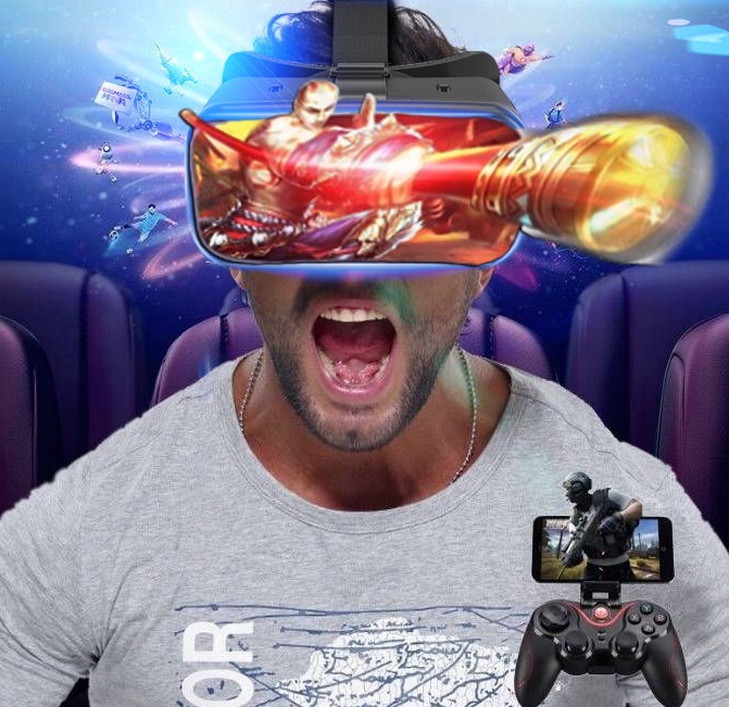 Nieuwe Vrg Pro 3D Vr Bril Virtual Reality Full Screen Visuele Groothoek Vr Glazen Voor 5 Tot 7 inch Smartphone Brillen Apparaten