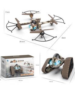 Alternative view of Amazon Aliexpress Grensoverschrijdende Nieuwe Product Drone, tank En Vliegtuig Twee-In-een Vervormd 2.4G Vier-As Antenne Camera