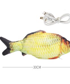 Alternative view of Simulation Fish Toy, Electric Cat Toy, Usb Charging, Beating Fish Plush Toy