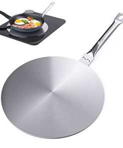 Heat Diffuser Simmer Ring Plate, Stainless Steel With Stainless Handle, Induction Adapter Plate For Gas Stove Glass Cooktop Converter, Flame Guard Induction Hob Pans, 7.5Inch & 8Inch & 9.25 Inch