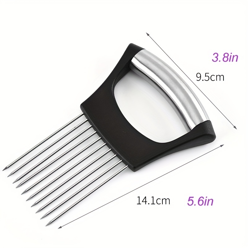 Onion Slicer Holder, Onion Holder For Slicing, 304 Stainless Steel Onion Slicer Cutter, Lemon Holder Slicer, Creative Onion Slicer Holder, Onion Slicer Cutter For Steak Tendons, Household Gadget, Kitc - Image 6