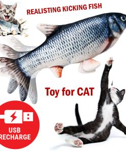 Electric Fish Cat Toy Realistic Interactive Kicker Jumping Dancing Kitten Toys