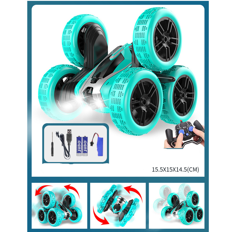 Double-sided Tumbling Stunt Dump Truck Charging Version Remote Control Toy - Image 4