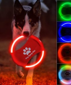 Dog Flying Discs Light Glowing LED LuminousTrainning Interactive Toys Game Flying Discs Dog Toy Pet Dog Accessories Pet Products