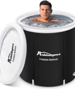 Recovery Ice Tub Foldable Bathtub Outdoor Portable Cold Water Therapy Tub Fitness Rehab Ice Tub For Athletes Long Lasting Insulated Ice Tub, Spa Soaking Bucket