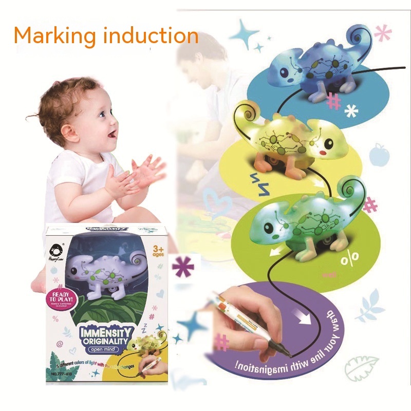 Light Induction Drawing Line And Pen Toy Robot - Image 2