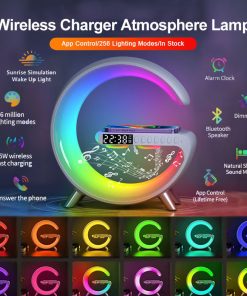 Alternative view of New Intelligent G Shaped LED Lamp Bluetooth Speake Wireless Charger Atmosphere Lamp App Control For Bedroom Home Decor