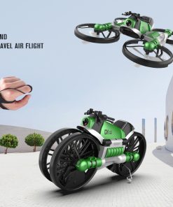 WiFi FPV RC Drone Motorcycle 2 in 1 Foldable Helicopter Camera 0.3MP Altitude Hold RC Quadcopter Motorcycle Drone 2 in 1 Dron