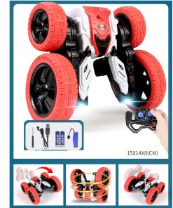 Alternative view of Double-sided Tumbling Stunt Dump Truck Charging Version Remote Control Toy