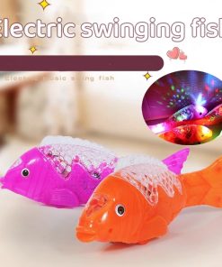 Children's Electric Fish Toy Flash Swing Projection Luminous Music Simulation