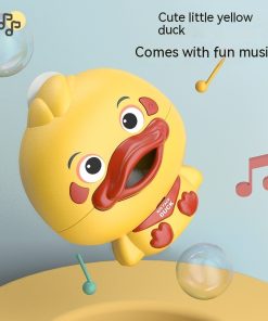 Bathroom Electric Cartoon Bubble Duck One-click Start Continuous Bubble Parent-child Interactive Water Toy