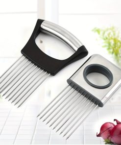 Onion Slicer Holder, Onion Holder For Slicing, 304 Stainless Steel Onion Slicer Cutter, Lemon Holder Slicer, Creative Onion Slicer Holder, Onion Slicer Cutter For Steak Tendons, Household Gadget, Kitc