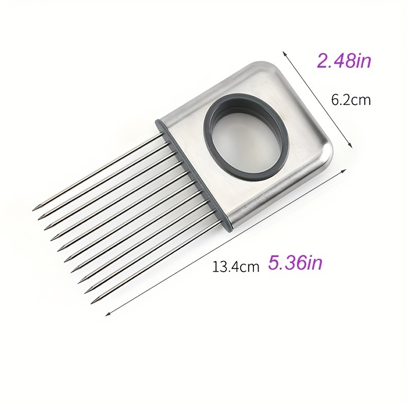 Onion Slicer Holder, Onion Holder For Slicing, 304 Stainless Steel Onion Slicer Cutter, Lemon Holder Slicer, Creative Onion Slicer Holder, Onion Slicer Cutter For Steak Tendons, Household Gadget, Kitc - Image 7