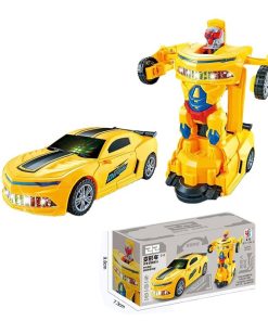 Alternative view of Car Deformation Robot Toy Light Music Automatic Deformation