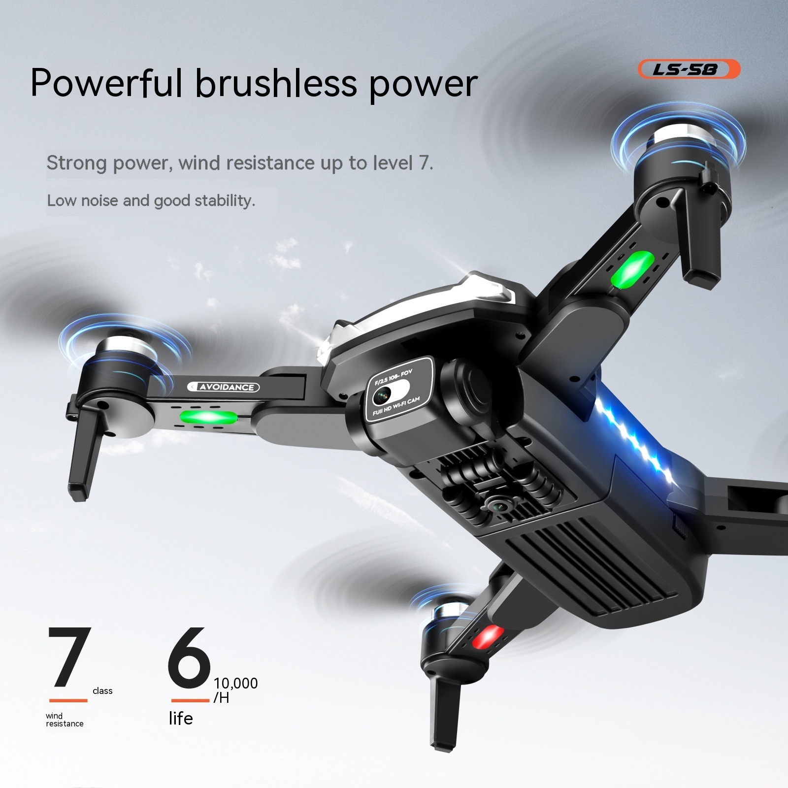 Remote Control Brushless HD Drone For Aerial Photography Red Belt GPS Return - Image 5