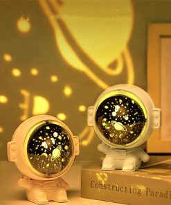 Galaxy Star Projector Starry Sky Night Light Astronaut Lamp Room Decr Gift Child Kids Baby Christmas Spaceman Projection