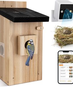 Smart Bird House With Camera,3MP Birdhouse Camera For Outdoors,Auto Capture Bird Videos & Motion Detection,Watch Bird Nesting & Hatching In Real Time,DIY Ideal Gift