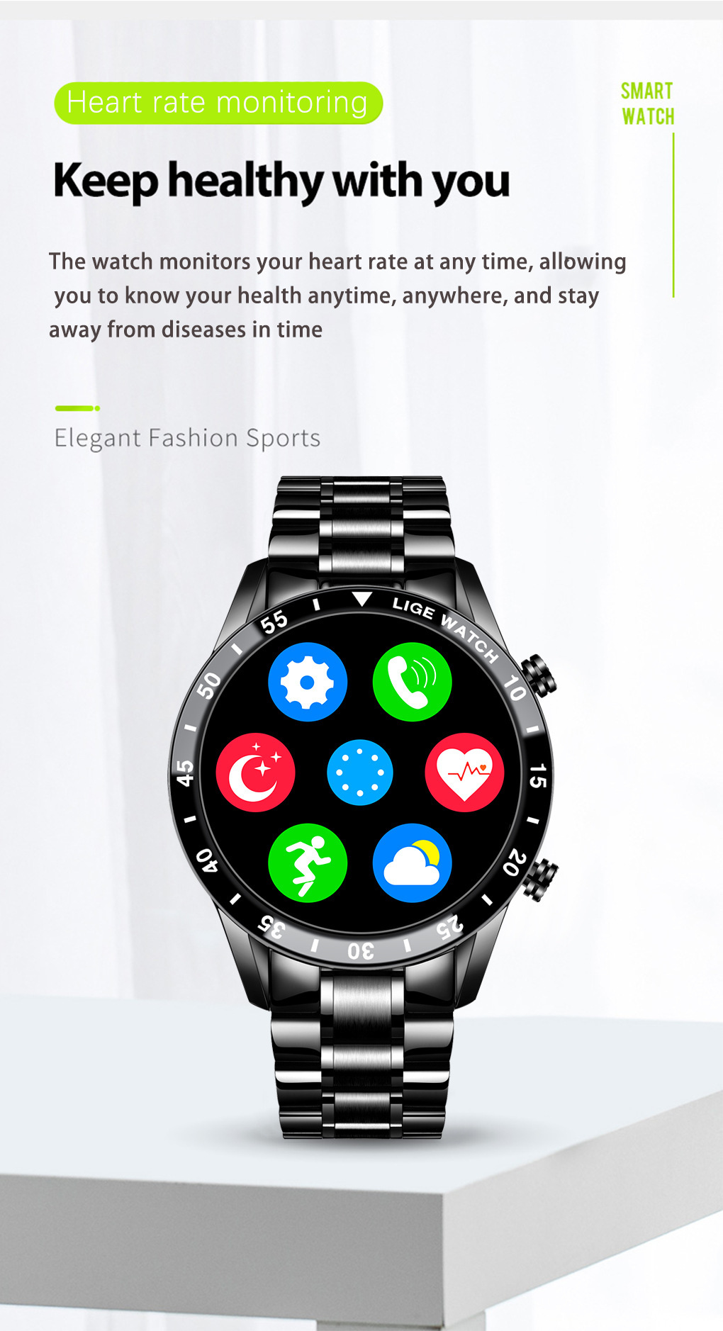 Lige's New Smart Watch Upgrade Smart Wearable Watch - Image 4