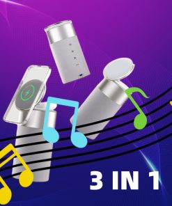 Alternative view of 3 In 1 Multi-Function IPhone And AirPods Wireless Charger Portable Bluetooth Speaker With Touch Lamp For Home And Office