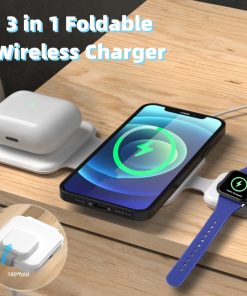 3 In 1 Magnetic Foldable Wireless Charger Charging Station Multi-device Folding Cell Phone Wireless Charger Gadgets