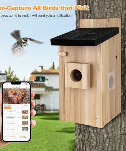 Alternative view of Smart Bird House With Camera,3MP Birdhouse Camera For Outdoors,Auto Capture Bird Videos & Motion Detection,Watch Bird Nesting & Hatching In Real Time,DIY Ideal Gift