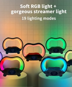 Alternative view of 2024 New 6 In 1 Smart Remote Control Bluetooth Ambience Intelligent LED Table Lamp Multi-function Wireless Charger Night Light Bluetooth Speaker