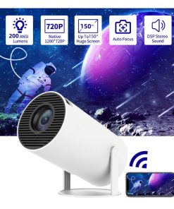 Portable Projector Small Straight Projector For Home Use 180 Degrees Projection Angle Automatic Focus Home Video Projector