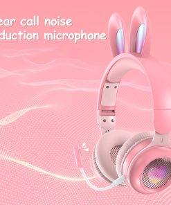 Alternative view of Rabbit Ear Headphones Wireless Luminous Extendable Wheat Headphones