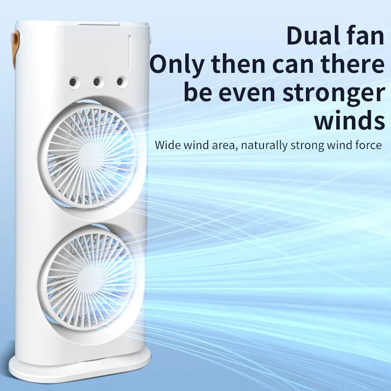 Double-ended Spray Fan Portable Humidifier Fan Air Conditioner Household Small Air Cooler Hydrocooling Portable Air Adjustment - Image 4