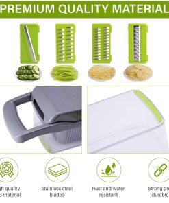 Alternative view of 12 In 1 Manual Vegetable Chopper Kitchen Gadgets Food Chopper Onion Cutter Vegetable Slicer