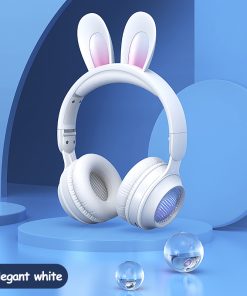 Rabbit Ear Headphones Wireless Luminous Extendable Wheat Headphones