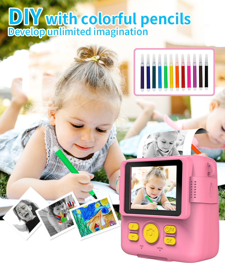 Children's HD Front And Rear Camera Mini Polaroid Camera - Image 9