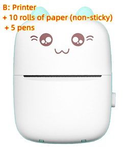 Alternative view of Mini Printer Portable Mini Bluetooth WiFi New Wrong Printer Mobile Phone Photo Title Note Hot Print Pocket Student Error Label Printer