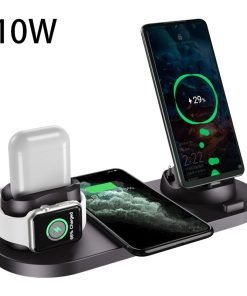 Alternative view of Wireless Charger For IPhone Fast Charger For Phone Fast Charging Pad For Phone Watch 6 In 1 Charging Dock Station