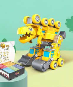 Alternative view of Combined Mud Tanker Digging Bulldozer Mixer Dinosaur Robot